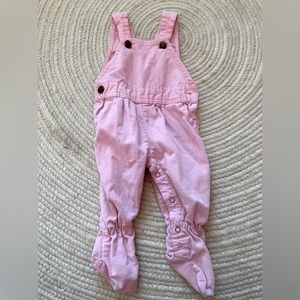 Vintage Pink Footed Overalls